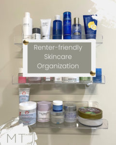 Renter-friendly skincare organization