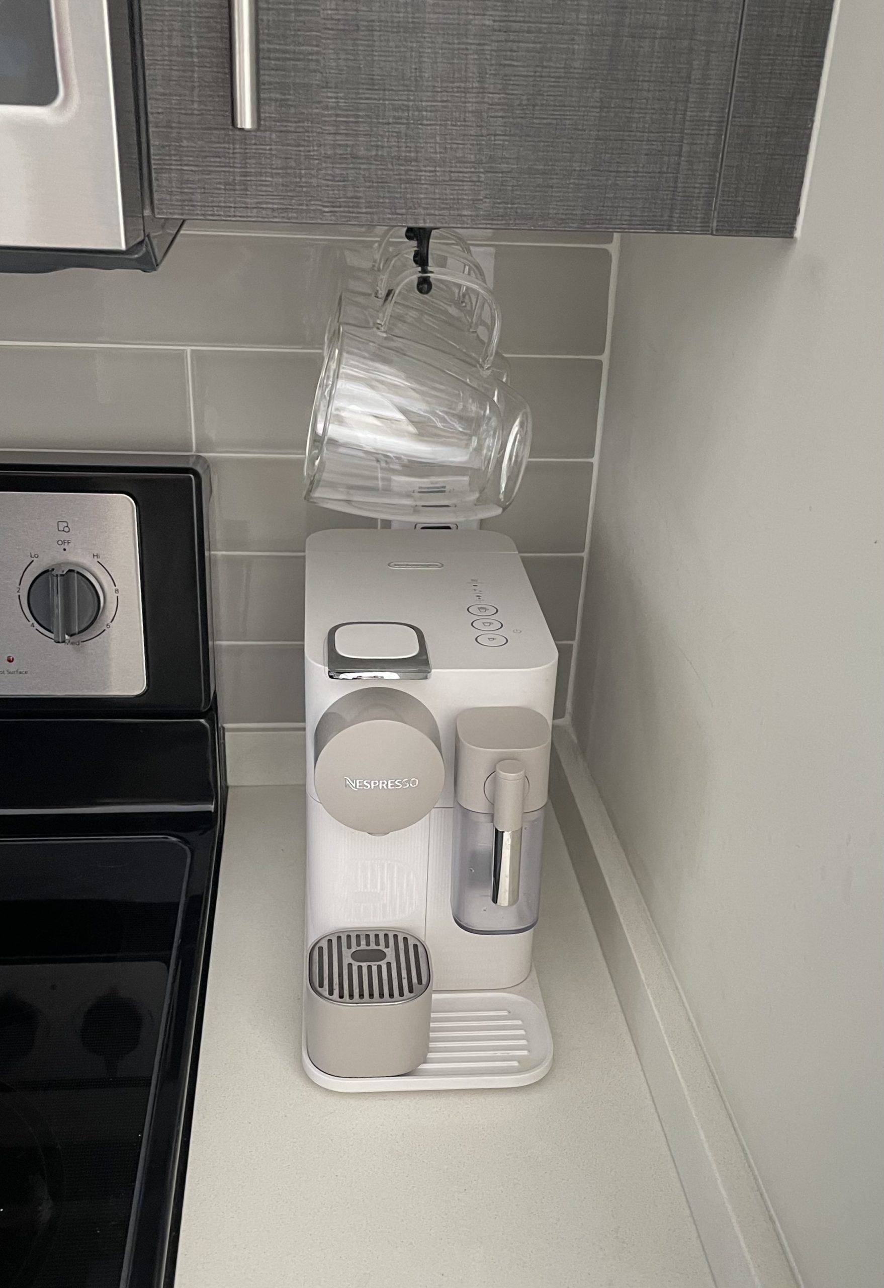 DIY Under Cabinet Coffee Cup Hooks